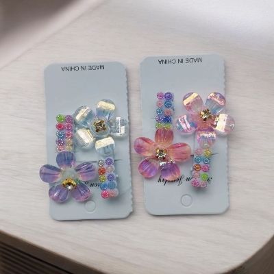 Picture of 4 Pcs Hair Clip Band for Girl - Multicolor