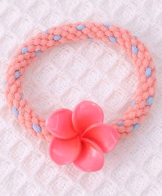 Picture of 4 Pcs Plumeria Hair Band Women New Flower Hair Band - Multicolor