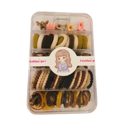 Picture of 100 pcs Hair Clip Band Set for Baby - Multicolor