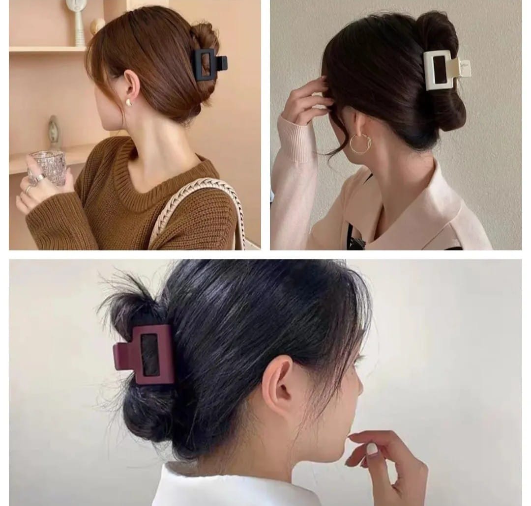 Picture of 4 Pcs Big Size Simple  Hair Clip Plastic Hair Clip big Hair  Clips - Multicolor