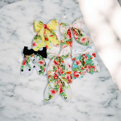 Picture of Elegant Bow Ribbon Hair clip Fashon Accessories for Girls - Multicolor