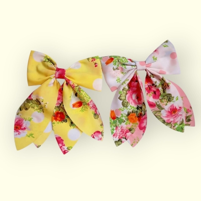 Picture of Elegant Bow Ribbon Hair clip Fashon Accessories for Girls - Multicolor