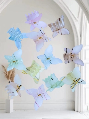 Picture of 4 pcs Hair Kakra Band and Hair Accessories for Girl. - Multicolor