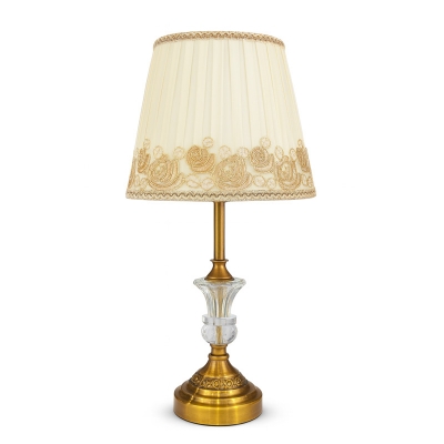 Picture of Elegant Gold and White Table Lamp - Multicolor