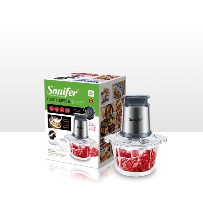 Picture of Description: Power 300W Capacity: 1.8 Liters Food grade SS Bowl Food grade ABS lid Stainless Steel blade Removable Cleaning Change-speed gear box, smooth running, low noise and strong chopping. 220-240V-50/60Hz
