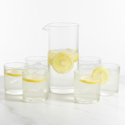 Picture of The Rian Glassware Collection & The Fluted Entertainer Set - Clear