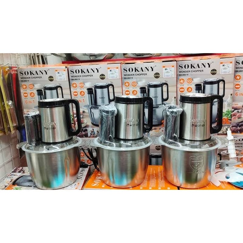 Picture of Sokany 6 in 1 Wonder Chopper. blander, Multi-functional 800w 3L 3 Speeds Control 6 in 1 Electric Food Processor Meat Grinder, salad maker