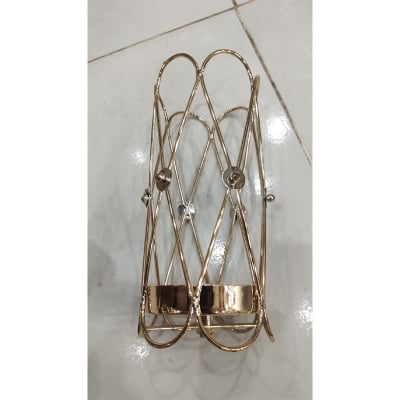 Picture of 15 Inches long Golden Metal Body Candle Holder. - Gold
