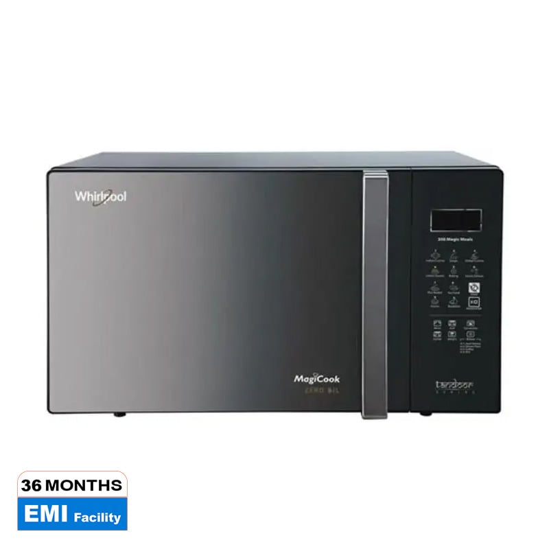 Picture of WHIRLPOOL 30 Liter Microwave Oven Magicook Zero Oil Elite Convection Black Mirror