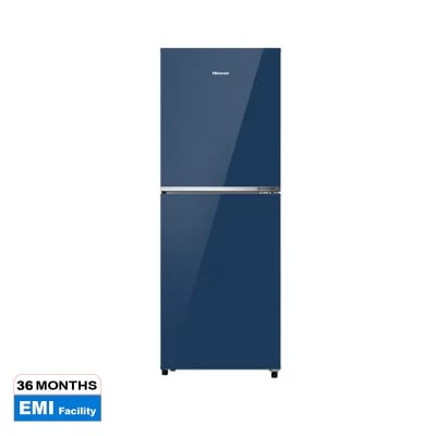 Picture of Hisense 238 Liter Top Mount Frost Glass Door Inverter Refrigerator Royal Blue (RT1G236NARB/BD3)
