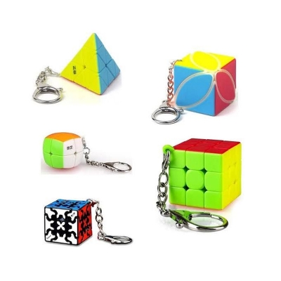 Picture of Rubics cube key chain, to flex and to rock everywhere Pyramid, Gear, 3/3 pillowed, 3/3, 2×2