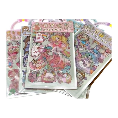 Picture of Girls cute stickers ( 3 page in every packet)