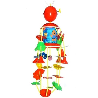 Picture of Rotating Bed Bell Toy with Music for Newborn Baby-Red