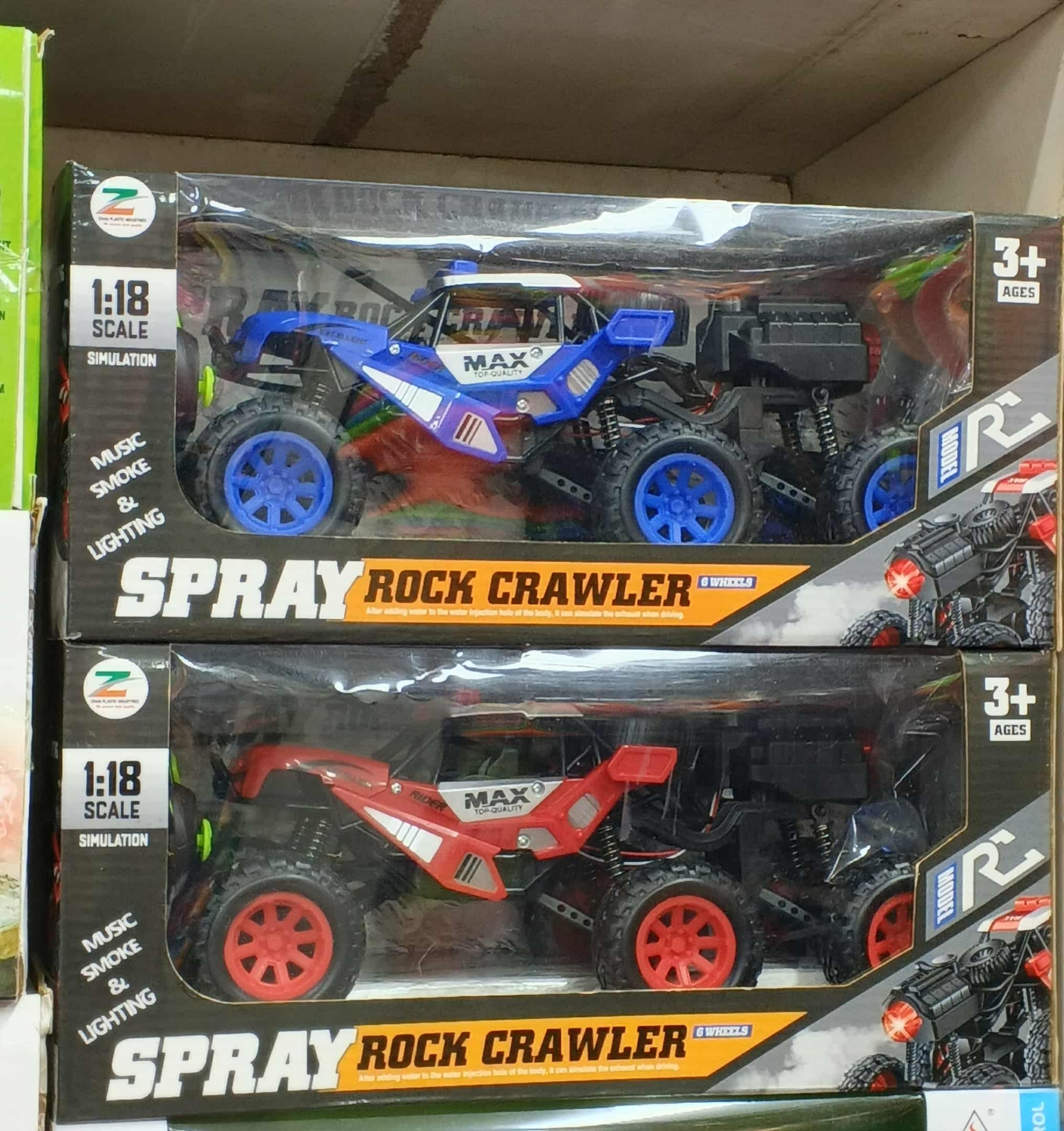 Picture of 1:18 Scale Spray Rock Crawler 6-Wheel Remote Control Car | Off-road RC car with LED lights and cooling spray