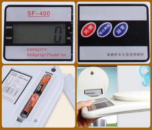 Picture of Digital Scale 10kg 1g Household Weight Scales Platform Electronic Balance Kitchen scale Baking Measure Food Cooking Tools White