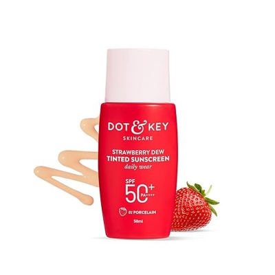 Picture of Dot & Key Strawberry Dew Tinted Sunscreen 03 Sand SPF 50+ For All Skin Types | 50ml