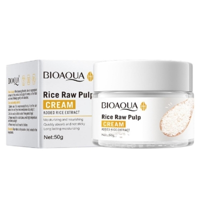 Picture of Bioaqua Rice Raw Pulp Rice Extracted Hydrating & Moisturizing Face Cream-50g - 