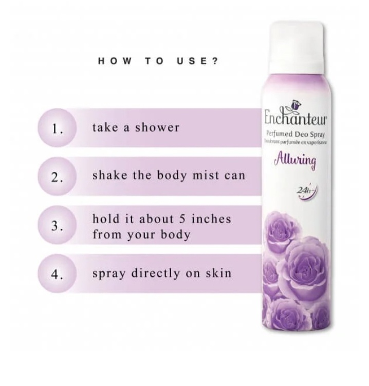 Picture of Enchanteur Alluring Deodorant Perfumed Body Spray- 150ml - 