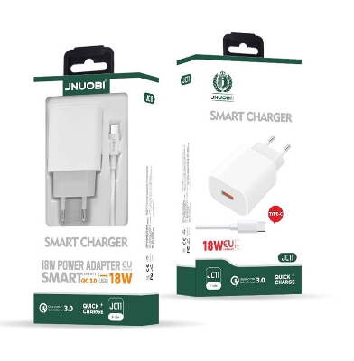 Picture of JNUOBI_JC-11 18W TYC_ USB to Type-C Fast Charger Travel Charger 18watt Fast Wall Travel Chargers Adapter Cto C_18w - TYPE-C