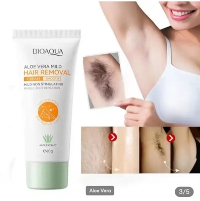 Picture of BIOAQUA Aloe Vera Mild Non Stimulating Hair Removal Cream- 60g - White