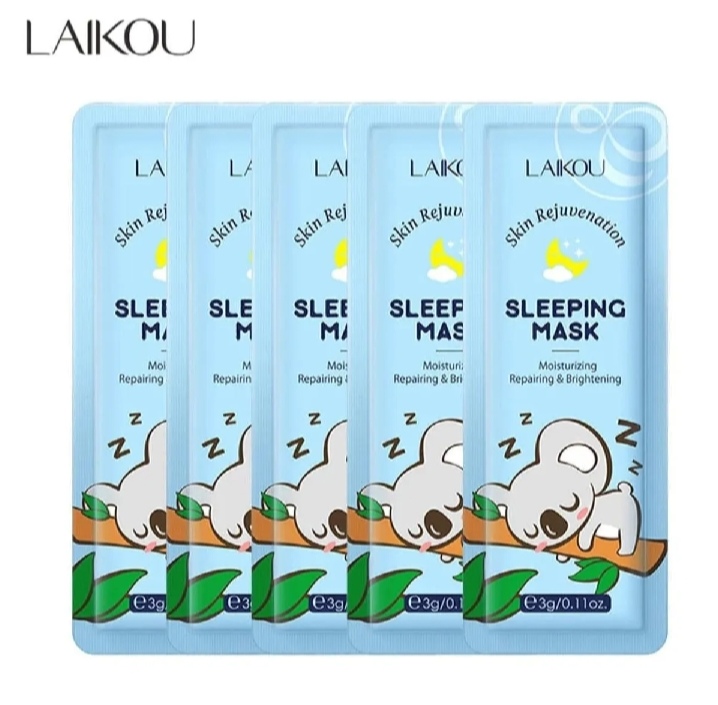Picture of Laikou Skin Rejuvenation Sleeping Mask For Repairing & Brightening And Moisturizing-15Pcs/Pack - Face Mask - Black Mask - 