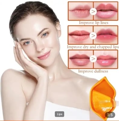 Picture of ZHIDUO Orange Extracted Moisturizing & Reapair Lip Mask- 20 Pcs - 