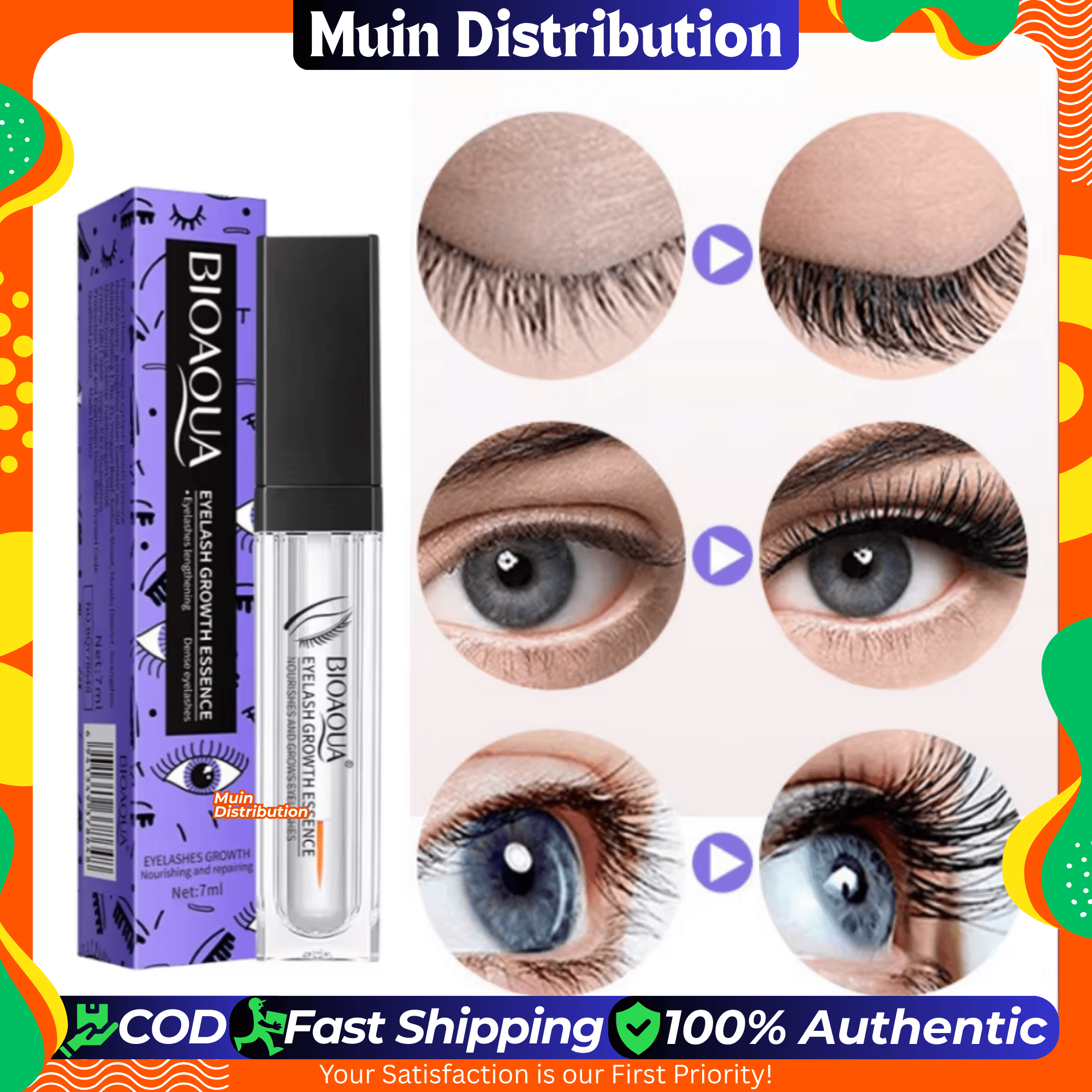 Picture of BIOAQUA Eyelash Growth Eye Serum- 7ml - 