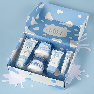 Picture of LAIKOU Milk Extracted 5 Pcs Smoothing & Deep Hydrating Skin Care Set- 5 Pcs/Combo - 