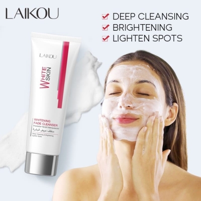 Picture of LAIKOU White Skin Fade Facial Foam Cleanser- 80g - White,Fresh