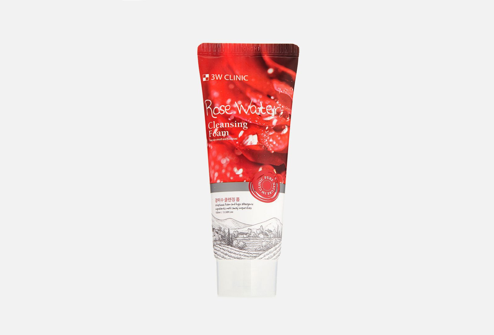 Picture of 3W Clinic Rose Water Cleansing Foam- 100ml - Rose Red,Fresh