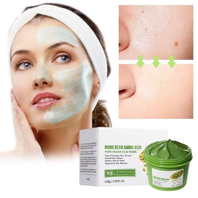 Picture of BIOAQUA Mung Bean Amino Acid Pore Clean Clay Mask- 100g - 