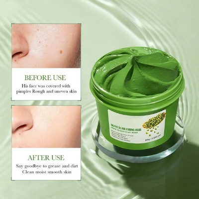 Picture of BIOAQUA Mung Bean Amino Acid Pore Clean Clay Mask- 100g - 