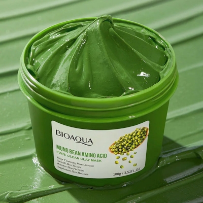 Picture of BIOAQUA Mung Bean Amino Acid Pore Clean Clay Mask- 100g - 