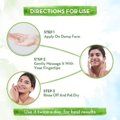 Picture of Mamaearth B3+  Rice Face Wash- 100ml - White,Fresh