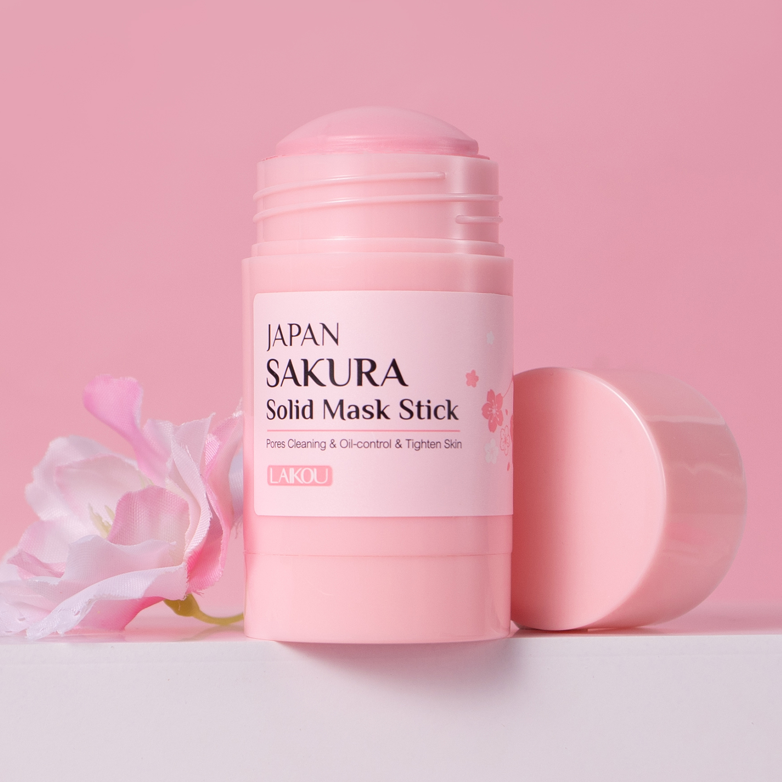 Picture of LAIKOU Japan Sakura Pores Cleansing Oil Contol Solid Mask Stick- 40g - 