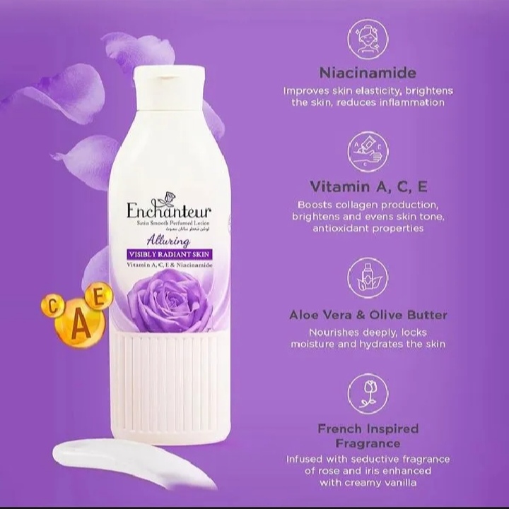 Picture of Enchanteur Satin Smooth Perfumed Alluring Lotion- 250ml - 