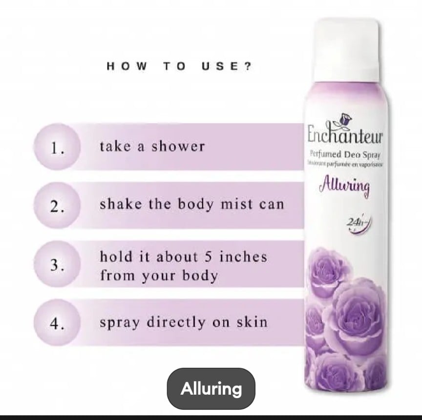Picture of Enchanteur Alluring Deodorant Perfumed Body Spray- 150ml - 