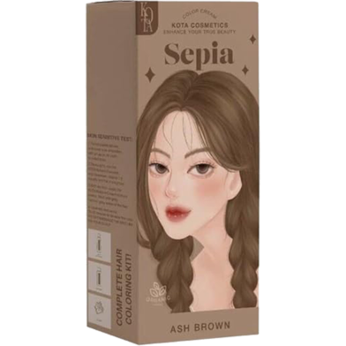 Picture of Kota Cosmetics Hair Color Cream Sepia (Ash Brown)-100ml - 