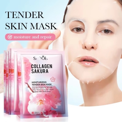 Picture of SADOER Collagen Sakura Moisturizing Tender Skin Face Sheet Mask- 25g - 