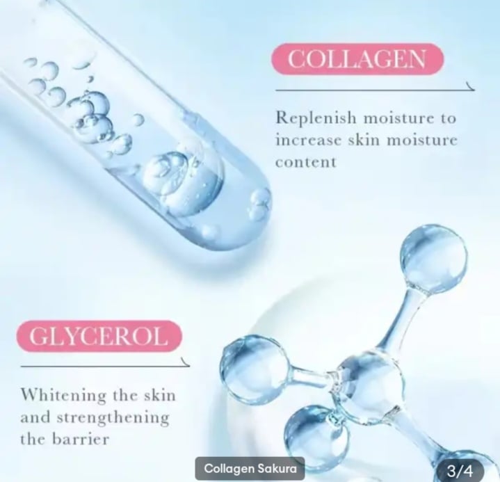 Picture of SADOER Collagen Sakura Moisturizing Tender Skin Face Sheet Mask- 25g - 