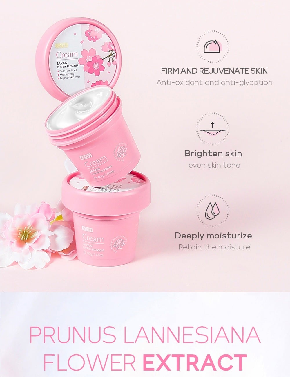Picture of Fenyi Japan Cherry Blossom Fade Fine Lines Moisturizing Cream- 40g - 