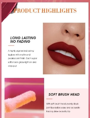 Picture of IMAGIC Parfect Liquid Matte Lip Gloss Lipstick- 7ml - 