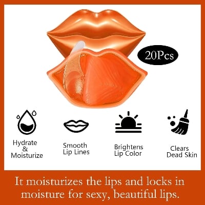 Picture of ZHIDUO Orange Extracted Moisturizing & Reapair Lip Mask- 20 Pcs - 