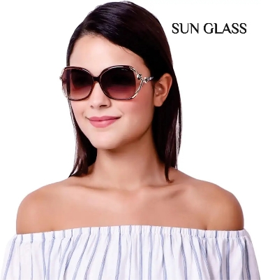 Picture of New Large Frame Circular Shape Sunglasses Women's Brand Designer Fashion Sun Glasses Women Driving Eyewear UV400 Oculos De Sol - 