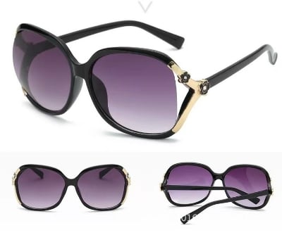 Picture of New Large Frame Circular Shape Sunglasses Women's Brand Designer Fashion Sun Glasses Women Driving Eyewear UV400 Oculos De Sol - 
