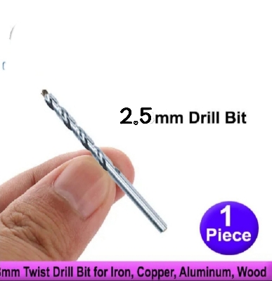 Picture of 2.5 mm drill bit Multifunctional Straight Shank Drill Bit Mini High Speed Steel Twist Drill Bit HSS Bit Wood Hand Tools - 
