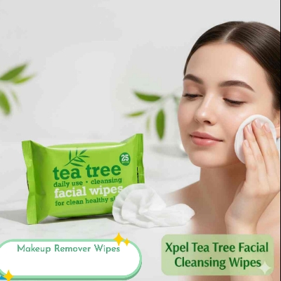 Picture of Tea Tree Daily Use Clean Healthy Skin Facial Wipes- 25 Wipes - 