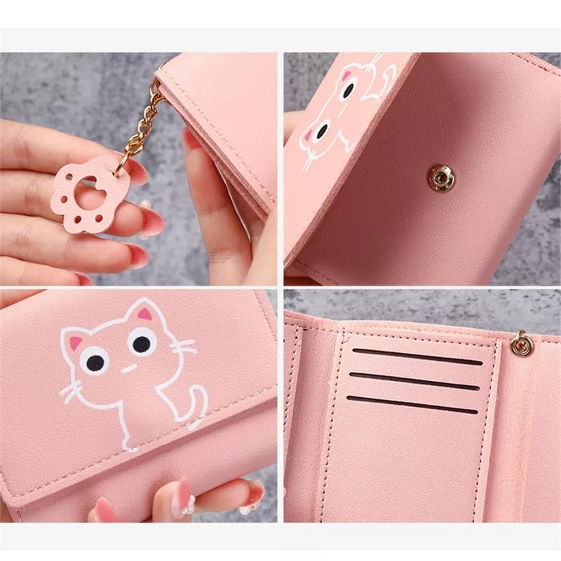 Picture of PU Leather Korean Style Cartoon Leisure Mini Wallet Cute Mini Purse Wallet - 
