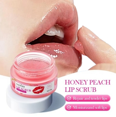 Picture of SADOER Honey Peach Coffee Bean & Avocado Lip Scrub- 20g - 