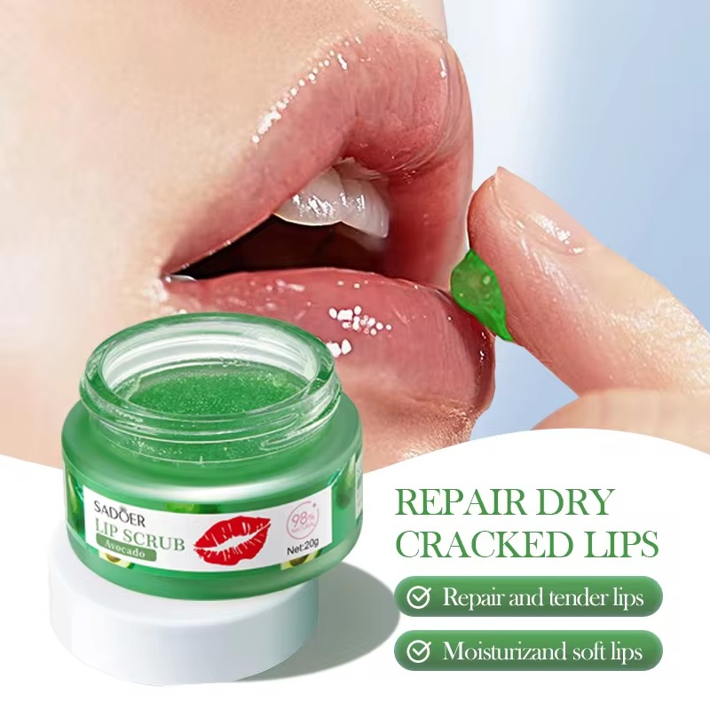 Picture of SADOER Honey Peach Coffee Bean & Avocado Lip Scrub- 20g - 